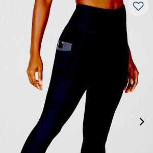 Fabletics cold weather high waisted pocket legging, black